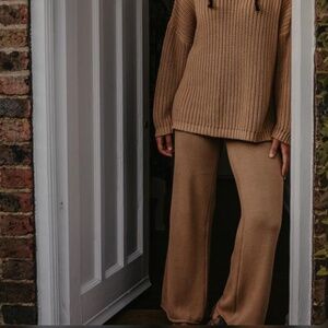 The simple folk wide leg knit trousers